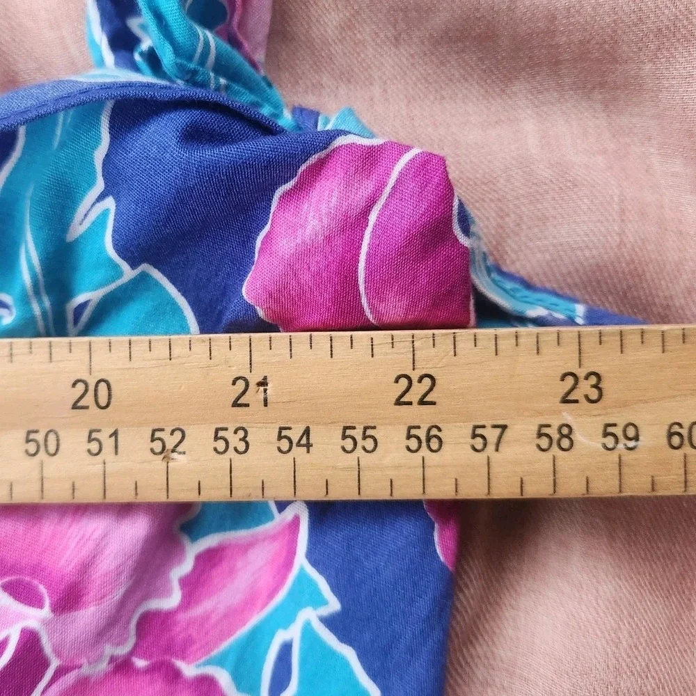 Vintage Hawaii Floral Sarong Wrap Dress Beach Cover‎ Skirt Multifunctional OS